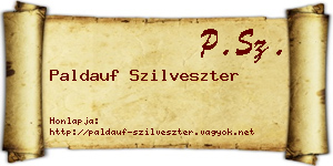 Paldauf Szilveszter névjegykártya